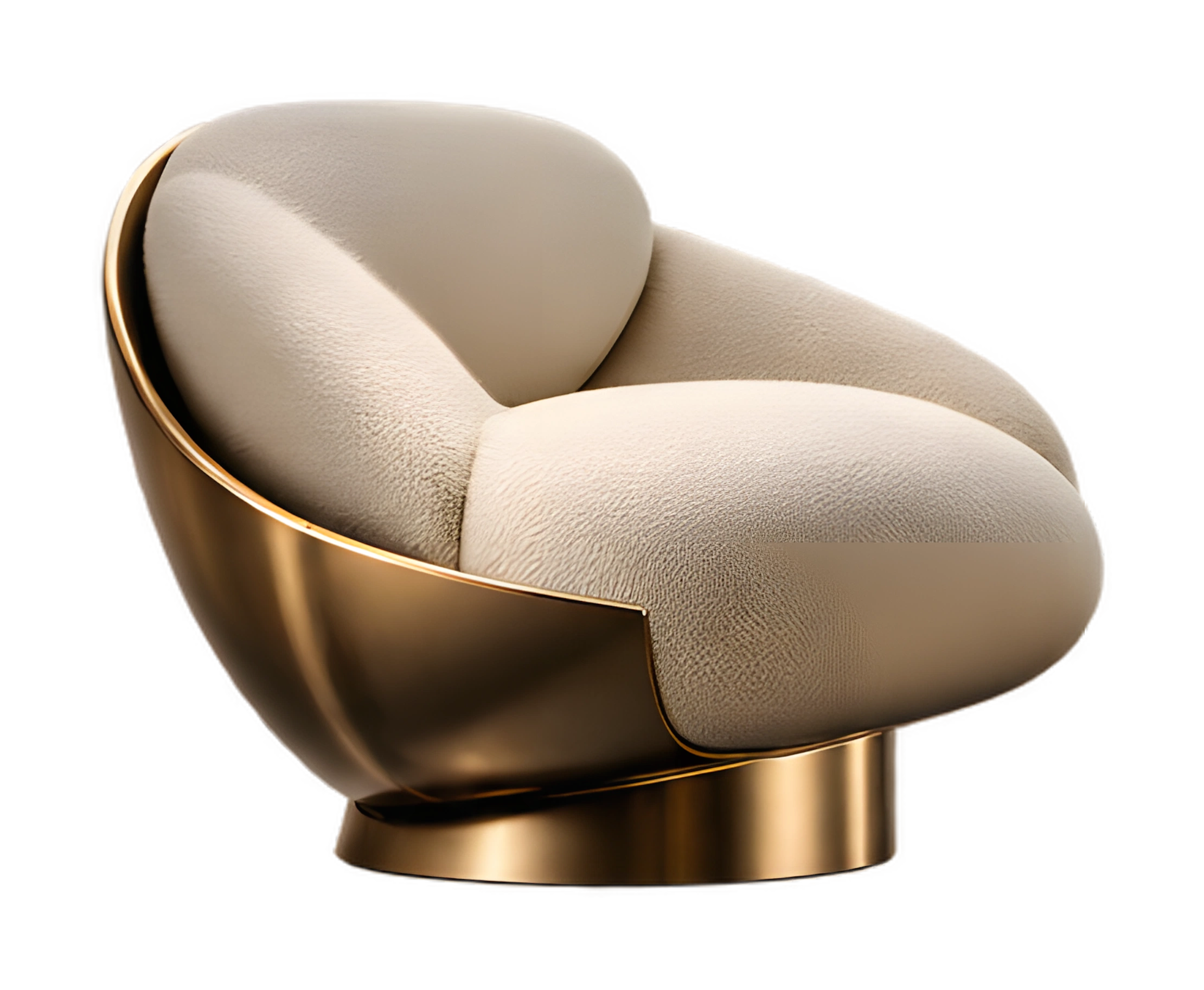 Fauteuil aux lignes sculpturales